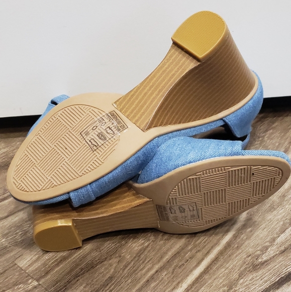 QUPID Denim Wedges size 6 - Picture 2 of 5